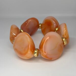 Pulseira de Resina Cor Salmão