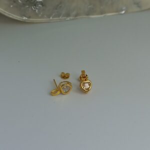 Brinco Coração em caixa e Base