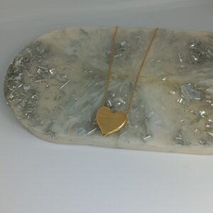 Corrente com Pingente de Coração Orgânico