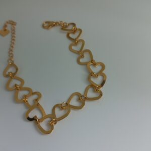 Pulseira Toda de Corações Vazados