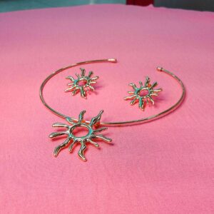 Choker com Brinco Sol