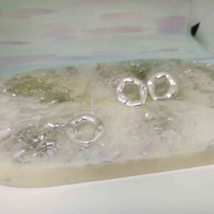 Conjunto de Pingente Oval Orgânico