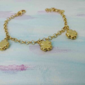 Pulseira com Trevo de 4 Folhas