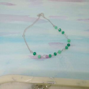 Pulseira com Pedrinhas Verdes